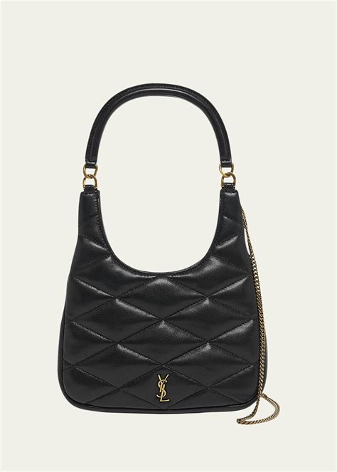 Saint Laurent Sade Mini YSL Hobo Bag in Quilted Lambskin